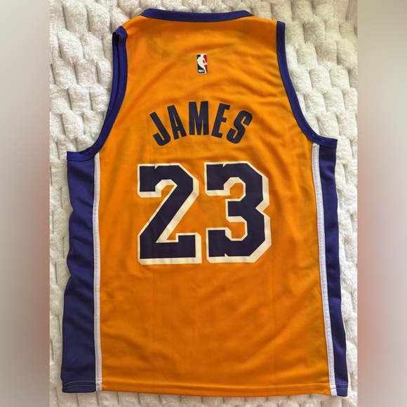 Rare LeBron James Lakers #23 Nike Icon Swingman – Purple Numbers w/ White Trim - Picture 5 of 5